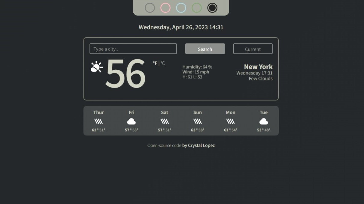 Weather Website Preview